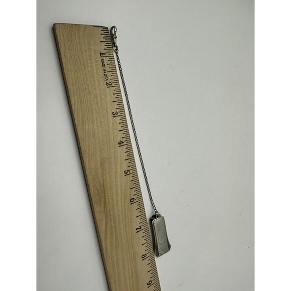 Vintage Antique Silverplate Belt Slide Watch Chain Art Deco - Picture 7 of 9